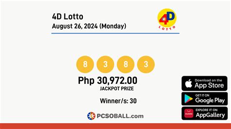 lotto 4d|4D Lotto Results for August 28, 2024 .
